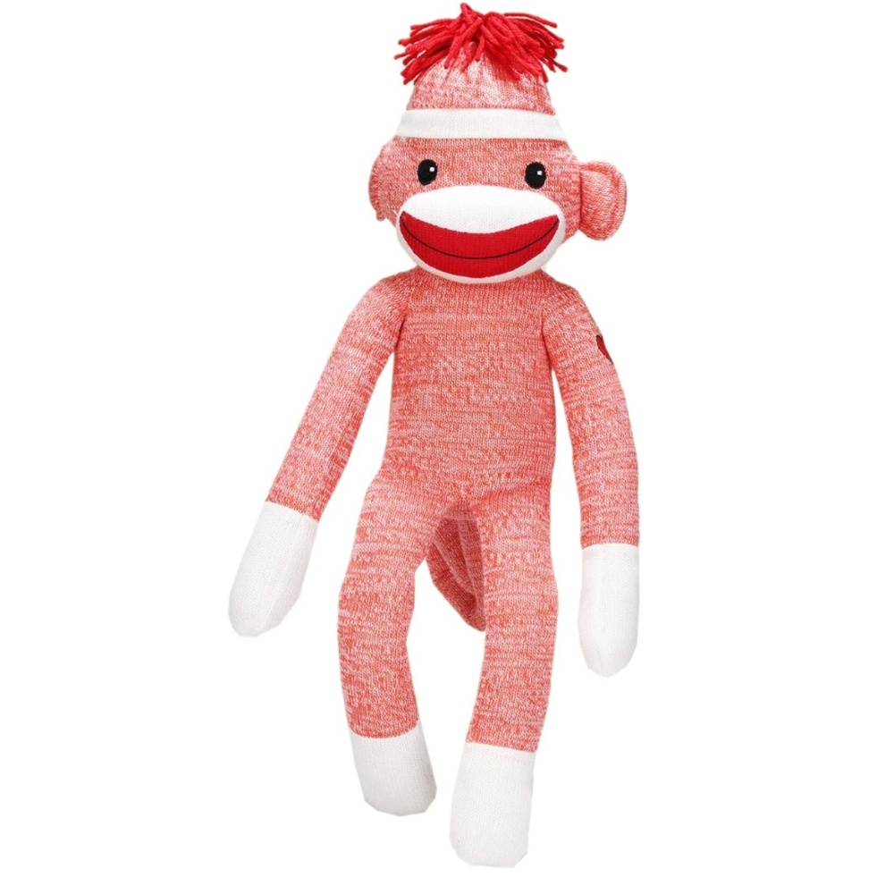NEW Plushland Orange Giant Sock Monkey Stuffed Animal - Life Size Huge 72 Inches